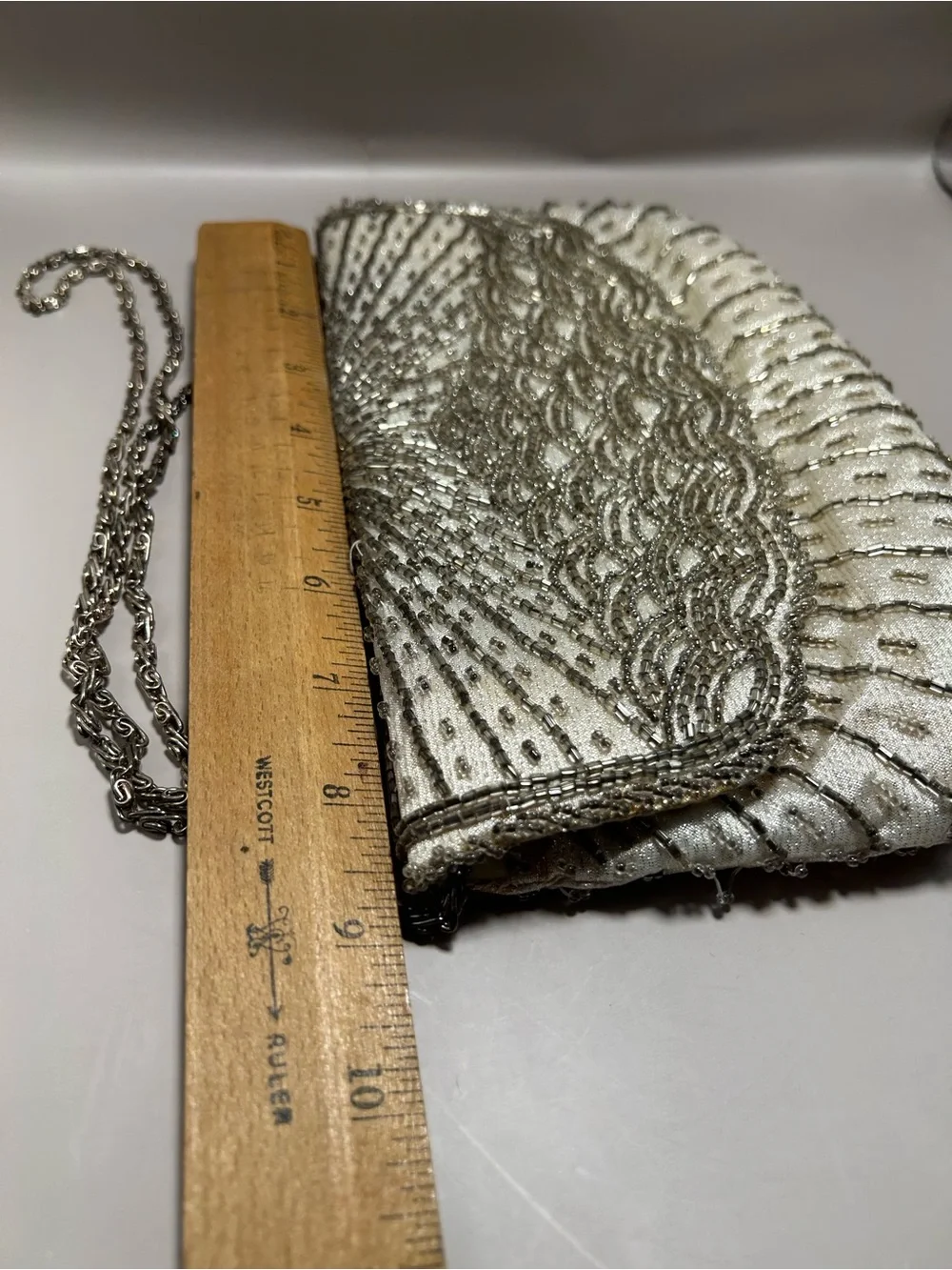 Genuine Vintage La Regale Beaded Evening Clutch with Chain Strap